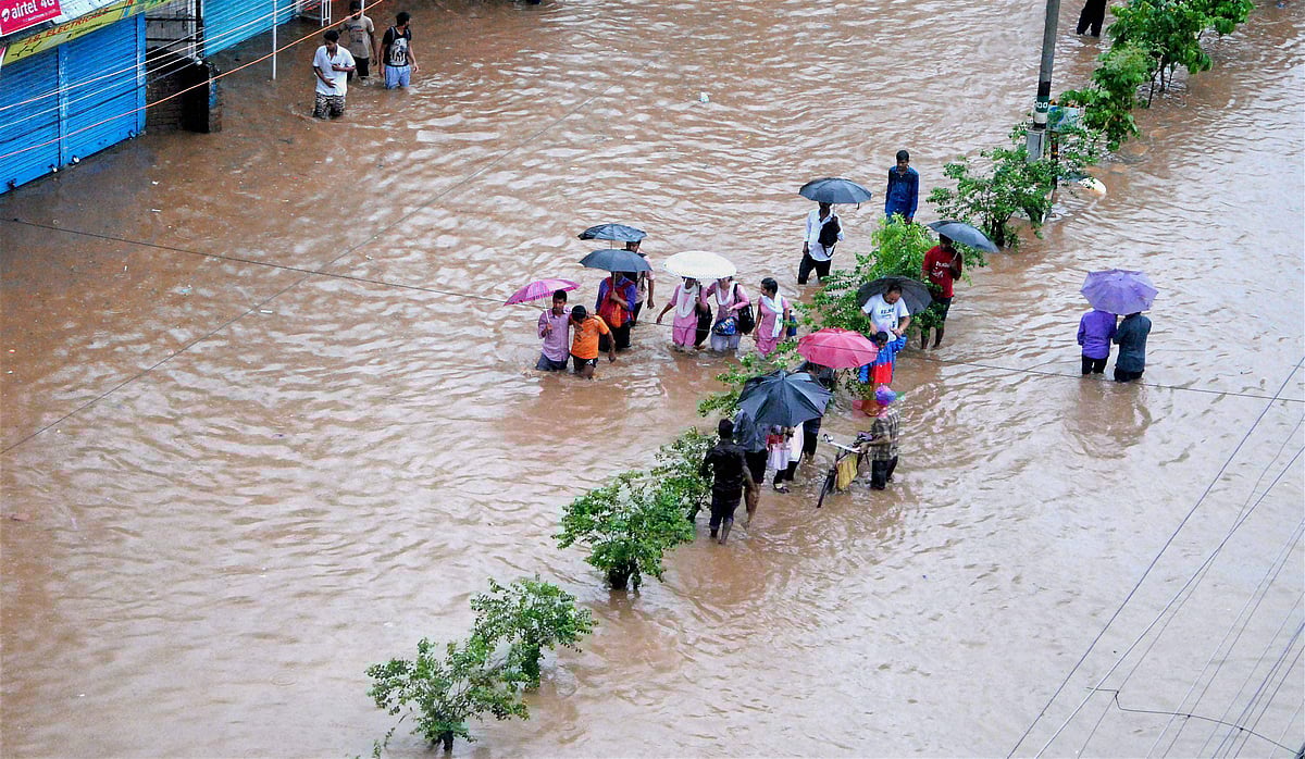 PTI : The floods have wrcked havoc in Assam |